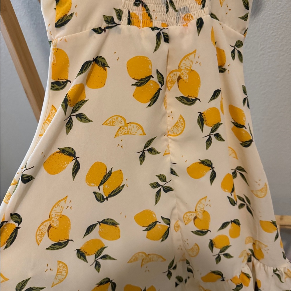 Lemon Print Summer Dress - Picture 3 of 4
